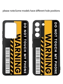 Hộp đựng điện thoại thiết kế thời trang đồ họa chữ cái để sử dụng hàng ngày - màu đen - Xem 4