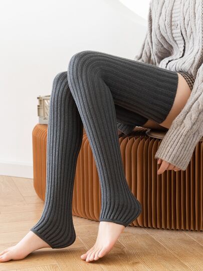 素色腿部保暖套