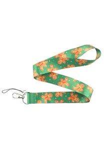 Christmas 1pc Gingerbread Man Print Phone Lanyard - Multicolor - View 1