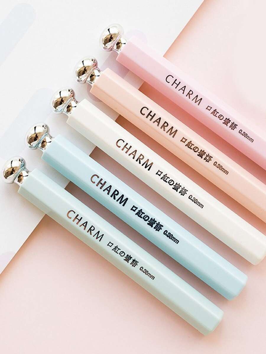 3pcs Lipstick Shaped Random Gel Pen - Multicolor - View 1