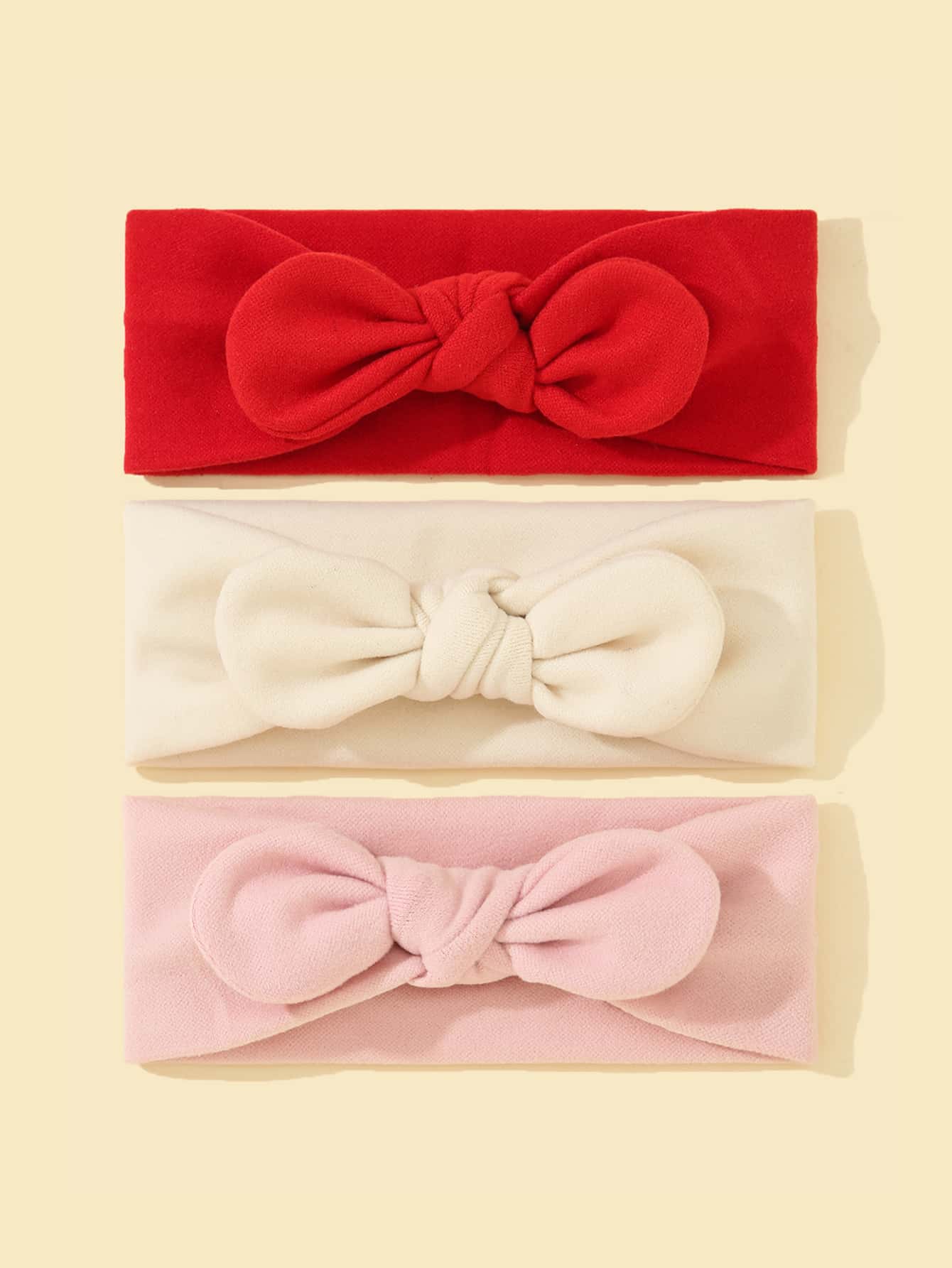 3pcs Baby Bow Decor Hair Band - Multicolor - View 1