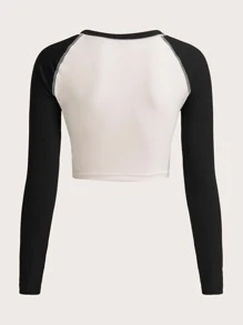 ROMWE Grunge Punk Skull & Floral Graphic Crop Tee, School - Multicolor - View 2