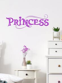 1入組字母圖案牆貼 - 紫色 - 查看 1