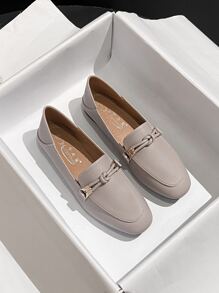 Mengshangli Women's Flat Slip-On Loafers, Casual Leather Boat Shoes - Dusty Purple - View 1