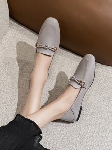 Mengshangli Women's Flat Slip-On Loafers, Casual Leather Boat Shoes - Dusty Purple - View 4