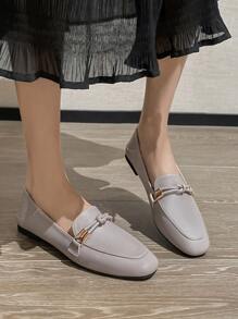 Mengshangli Women's Flat Slip-On Loafers, Casual Leather Boat Shoes - Dusty Purple - View 6