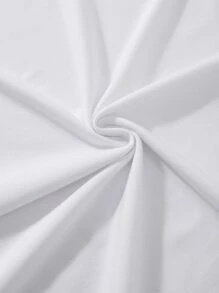 Manfinity Homme Camisetas para hombres con cuello redondo ajustado, manga corta, eslogan casual - Blanco - Ver 4