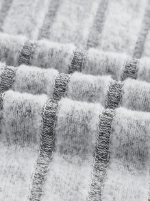 SHEIN EZwear Scoop Neck Bell Sleeve Crop Tee - Light Grey - View 4