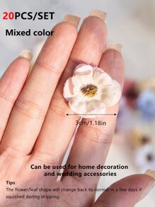 20/60/100PCS Mixed Color Artificial Cherry Blossom MINI Sunflower Daisy DIY Candy Box Wreath Material Wedding Decoration Flower Material Bride Wrist Holding Head Flower Home Decoration Valentine's Day New Year Decoration Birthday Party Decoration - Multicolor - View 2