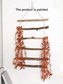 1 件人造塑料桉树悬挂藤蔓 - 家居和办公室货架装饰、情人节、礼物的完美选择 - 亮橙色 - 查看 5