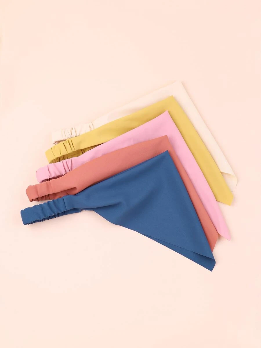 bilicaca 5入組女孩素色髮帶 - 彩色 - 查看 1