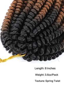 Spring Twist Crochet Hair For Women, Spring Twist Braiding Hair For Passion Twist Butterfly Locs Crochet Twist, Short Crochet Braids Hair Synthetic Fiber Braiding Hair Extensions(OT30) - Multicolor - View 4