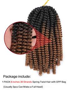 Spring Twist Crochet Hair For Women, Spring Twist Braiding Hair For Passion Twist Butterfly Locs Crochet Twist, Short Crochet Braids Hair Synthetic Fiber Braiding Hair Extensions(OT30) - Multicolor - View 5