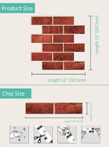 厨房后挡板 3D 光泽白色地铁即撕即贴墙砖贴纸壁纸 - 彩色 - 查看 5