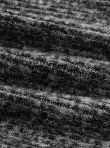 SHEIN ICON Off Shoulder Lettuce Trim Tee - Dark Grey - View 3