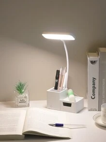 1pc Adjustable Reading Light, 3 Color Modes Dimmable Desk Lamp With Pen Holder & Phone Stand, USB Powered Bedside Lamp For Student Dorm, No Battery Included - Multicolor - View 6