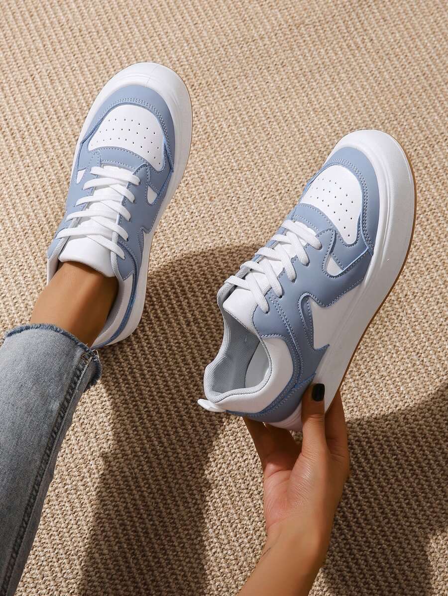 Hai âm Mặt trước thắt dây Giày trượt băng , Nhiều màu Thể thao Chặn màu Giày thể thao - Nhiều màu - Xem 1