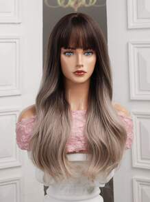 HAIRCUBE Long Curly  Women's Wigs,  Ombre Brown Blonde Wigs Synthetic Wigs Heat Resistant Fiber Wigs 22'' - Multicolor - View 5