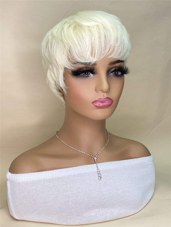Synthetic Heat Resistant Wigs Natural Wave Short Wigs With Bangs