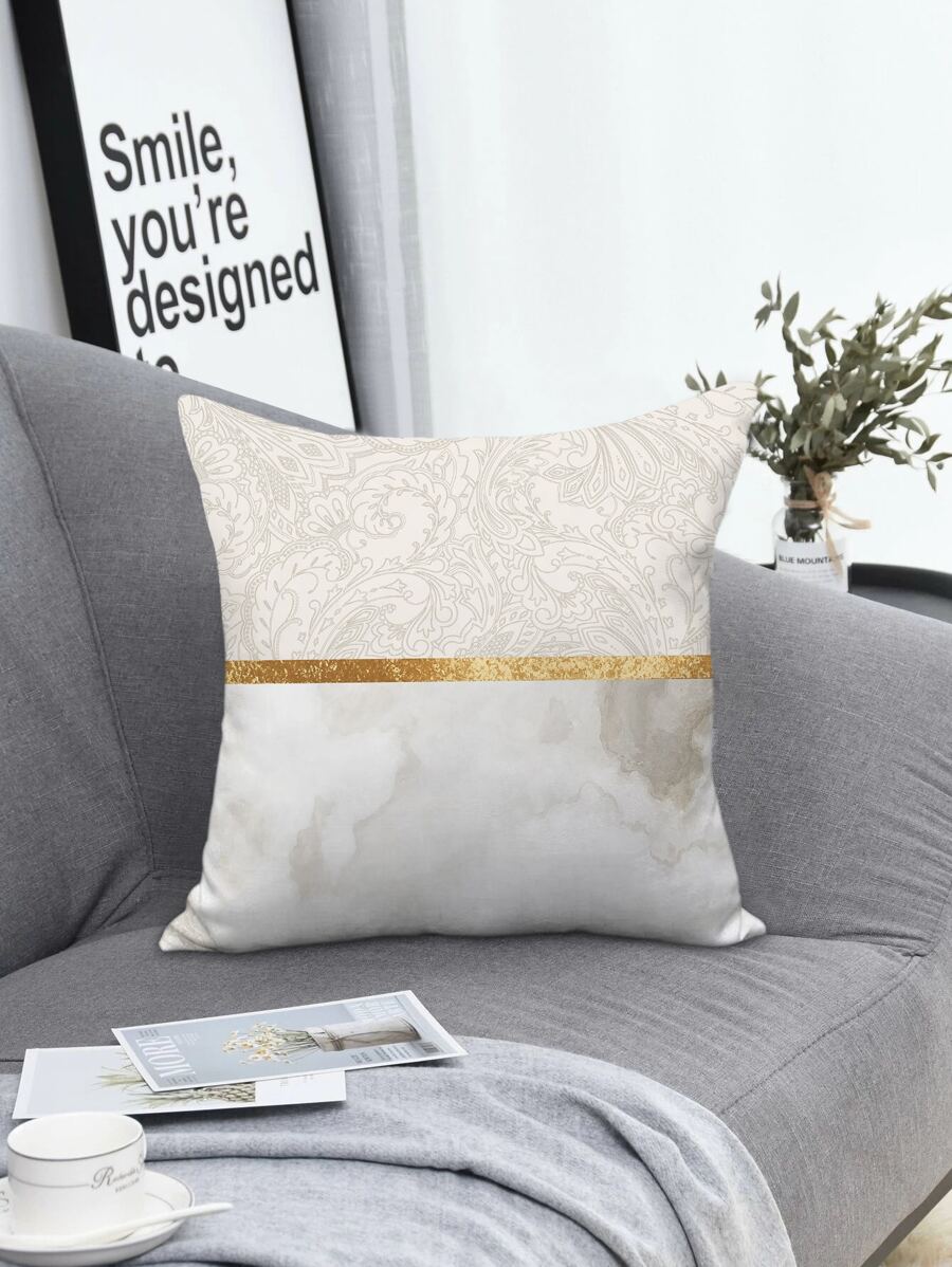 1入組簡約風靠墊套不附帶墊芯 - 彩色 - 查看 1