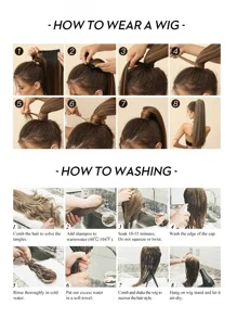 Long Straight Ponytail Synthetic Hair Extension - Piano Color - View 8