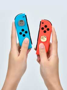 4 piezas Tapa de botón con diseño de gato compatible con Nintendo Switch con mando de juego - Multicolor - Ver 2