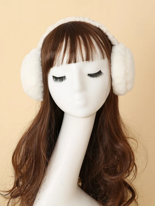 1pc Solid Fuzzy Earmuffs SHEIN UK