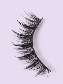 MAANGE 4 Cặp lông mi giả tự nhiên và mềm mại, thích hợp sử dụng hàng ngày, kiểu hoạt hình, vật dụng cần thiết khi đi du lịch, lông mi dạng dải. - màu đen - Xem 4