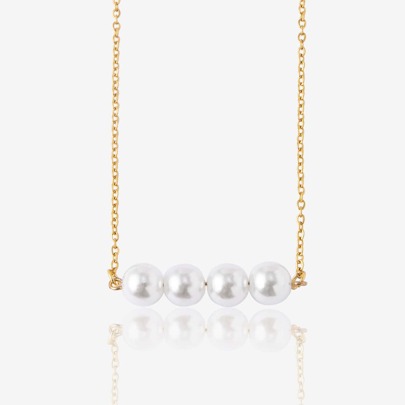 Faux Pearl Pendant Necklace