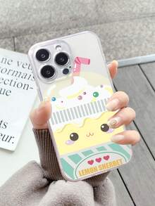 Cartoon Graphic Clear Phone Case - Multicolor - View 1