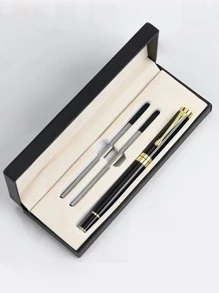 1件套中性筆帶收納盒 - 黑色 - 查看 1