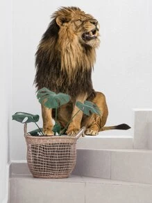 1pc Lion Print Wall Sticker,Stickers,Wall Decal, Vinyl Decal For Home Decorations,Spring Decoration Items Refresh Your Home,Rama Decoration Stickers - Multicolor - View 5