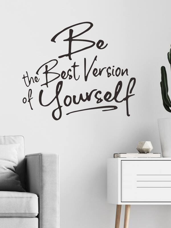 1 pezzo Adesivo murale con grafica slogan, adesivi, decalcomanie da parete, decalcomanie in vinile per decorazioni domestiche, articoli per decorazioni primaverili per rinnovare la tua casa, adesivi decorativi per feste, regali per compleanni e lauree