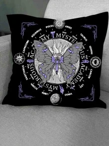 ROMWE Goth 1pc Galaxy & Cat Print Cushion Cover Without Filler - Multicolor - View 2