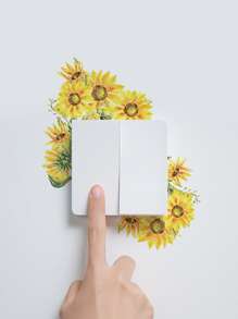 1入組向日葵圖案開關插座牆貼 - 彩色 - 查看 1