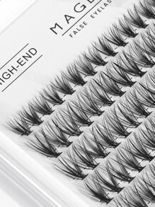 MAGEFY 30 Roots 220 Clusters Of Fishtail Segmented Mixed Style Eyelashes,With Longer Curls C Personal DIY Eyelashes Of Different Lengths,Natural Soft Handmade Eyelashes For Everyday Use,Manga Eyelashes For Travel - Black - View 3