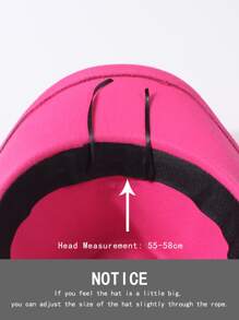 Belt Decor Fedora Hat - Hot Pink - View 5