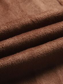 Manfinity Men 1pc Contrast Collar Thermal Lined Denim Jacket - Black - View 3