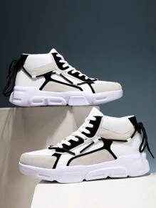 Men High-Top Casual Sports Shoes With Non-Slip And Wear-Resistant Design - Multicolor - View 2