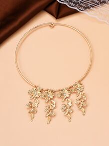 Rhinestone & Flower Decor Arm Ring