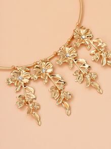 Rhinestone & Flower Decor Arm Ring