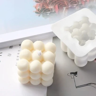 1pc Candle Shaped DIY Silicone Mold