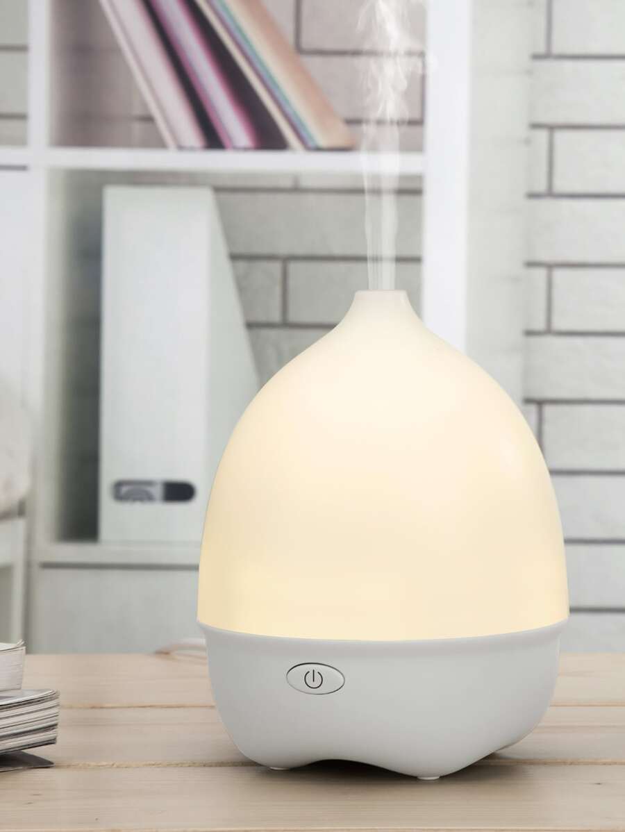 1入組USB超聲波精油擴香器帶暖光 - 白色 - 查看 1
