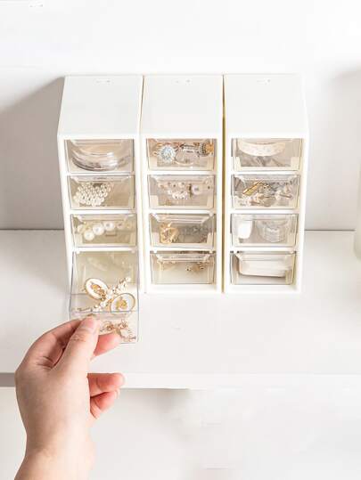 1入組四層抽屜設計首飾收納盒