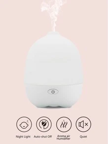 1入組USB超聲波精油擴香器帶暖光 - 白色 - 查看 3