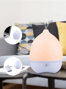 1入組USB超聲波精油擴香器帶暖光 - 白色 - 查看 5