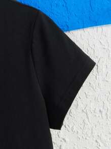 GATCHIPON Anime Cartoon Figure Graphic Tee - Black - View 3