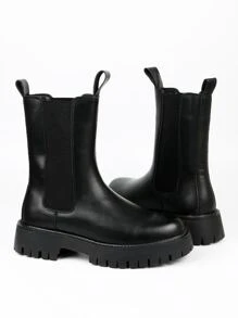 Men Slip On Chelsea Boots - Black - View 4