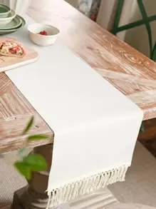 Tassel Trim Table Runner - Multicolor - View 1