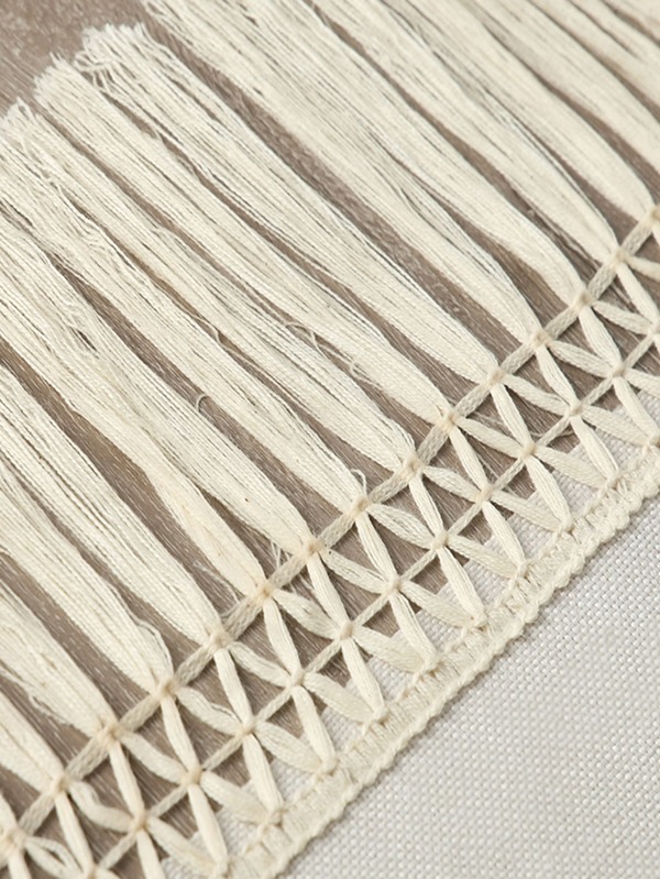 Tassel Trim Table Runner SHEIN USA
